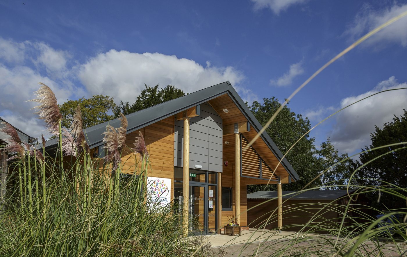 The cedar-clad pre-school nursery at Lavenham