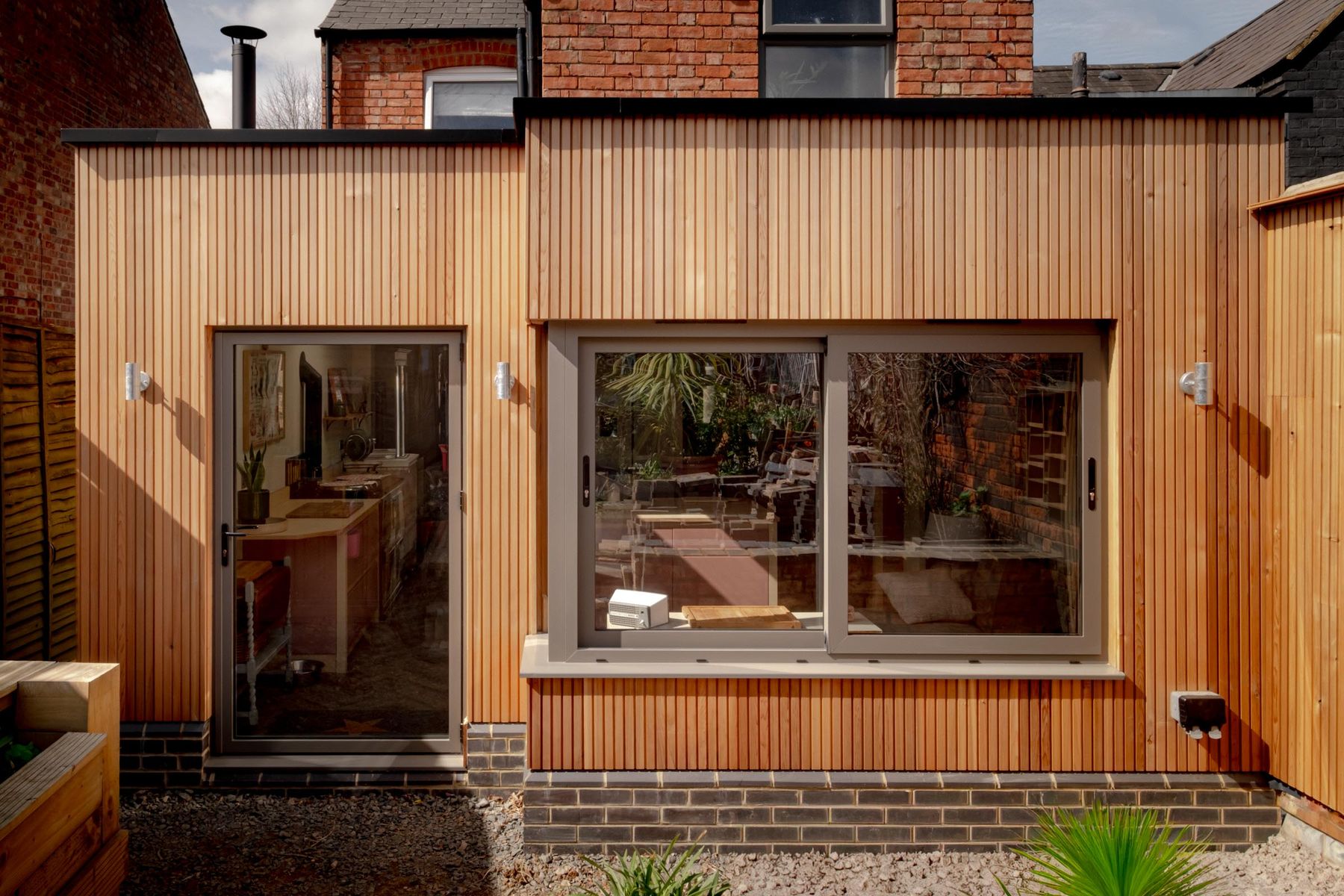 Timber-clad rear extension at North End