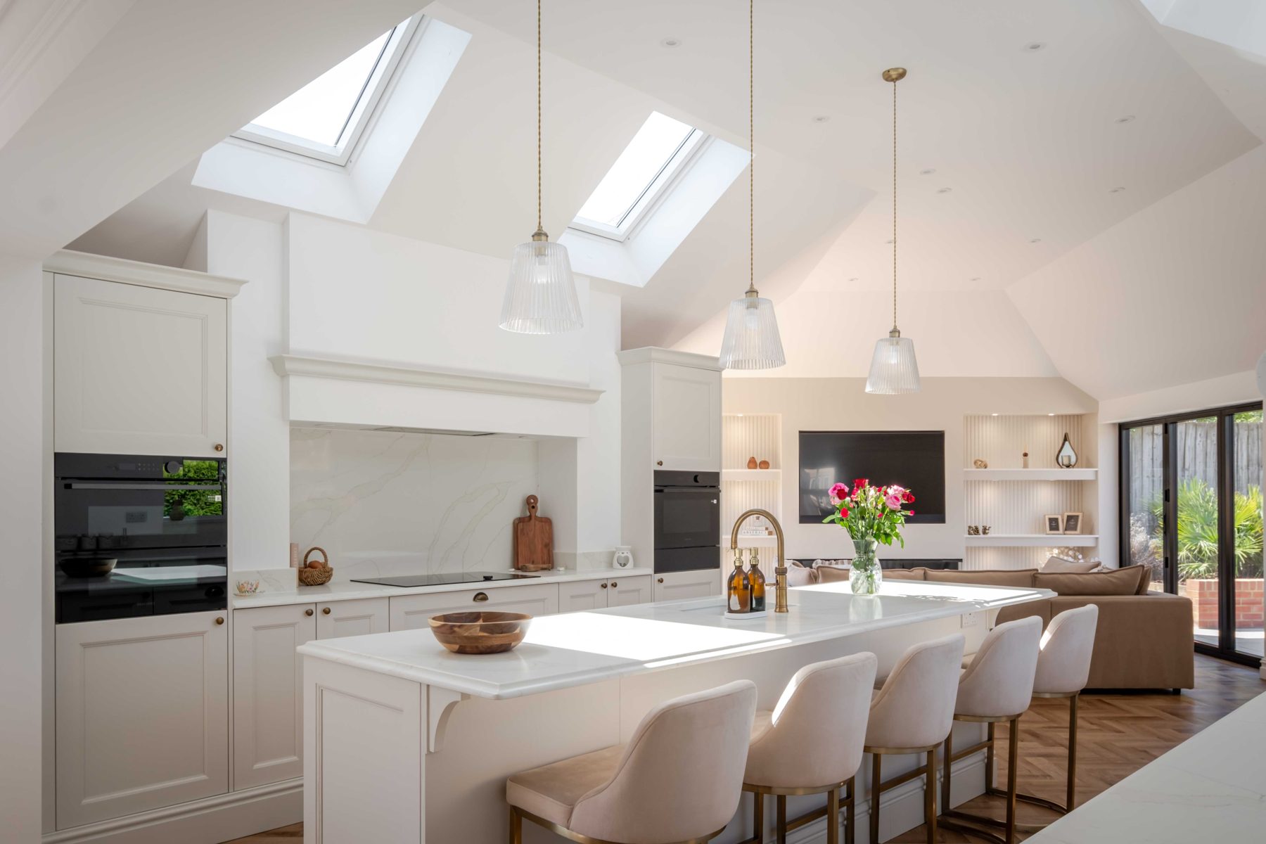 Rooflit open-plan kitchen at Teal Close